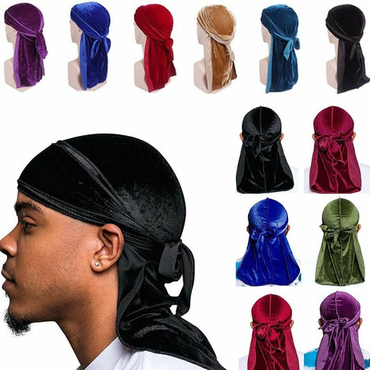 Kadife Kumaş Durag Bandana Renk BEJ