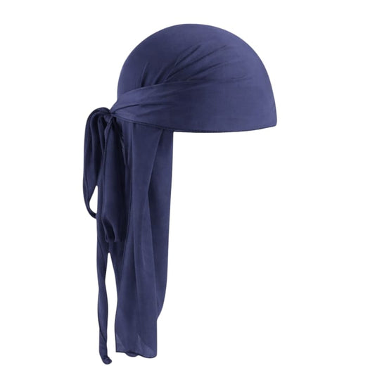 %100 Yüz Pamuk Kumaş Durak Bandana Uzun Kuyruklu Renk Mat Lacivert