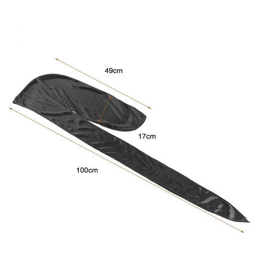 3lü Set Saten Kumaş Durag Bandana Uzun Kuyruklu Renk Siyah