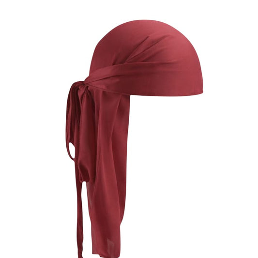 %100 Yüz Pamuk Kumaş Durak Bandana Uzun Kuyruklu Renk Mat Bordo