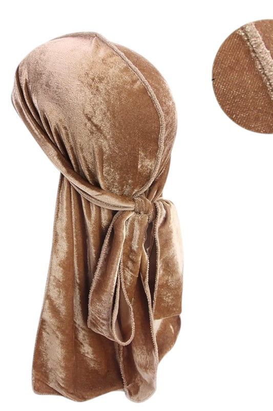 Kadife Kumaş Durag Bandana Renk Turuncu