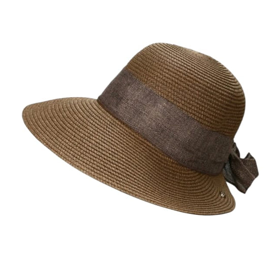 Ütülenebilir Yıkanabilir Puantiyeli Lora Vizör Hasır Şapka Plaj Şapkası.kadın Hasır Şapka