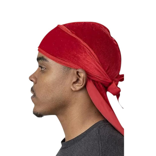 Kadife Kumaş Durag Bandana Renk Bordo