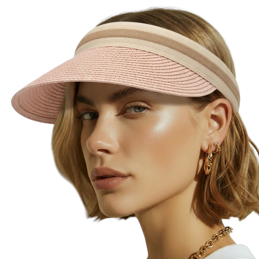 Ayarlanabilir Yıkanabilir Vizör Şapka Plaj Şapkası Hasır Şapka Kadın Şapka