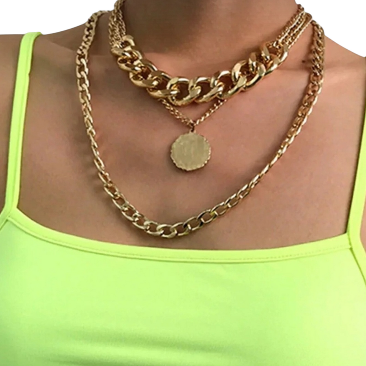 3lu Lak Kaplama Kadın Kolye