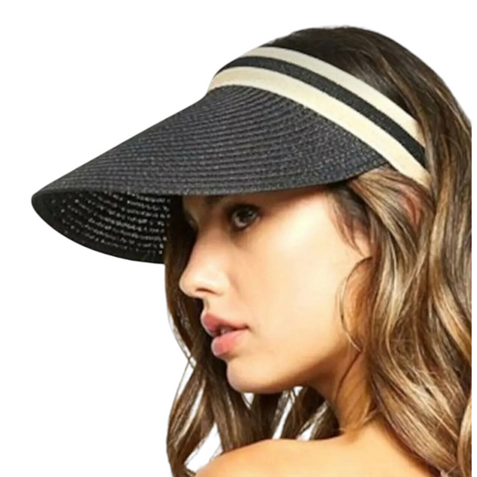 Ayarlanabilir Yıkanabilir Vizör Şapka Plaj Şapkası Hasır Şapka Kadın Şapka