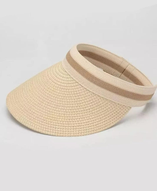 Ayarlanabilir Yıkanabilir Vizör Şapka Plaj Şapkası Hasır Şapka Kadın Şapka